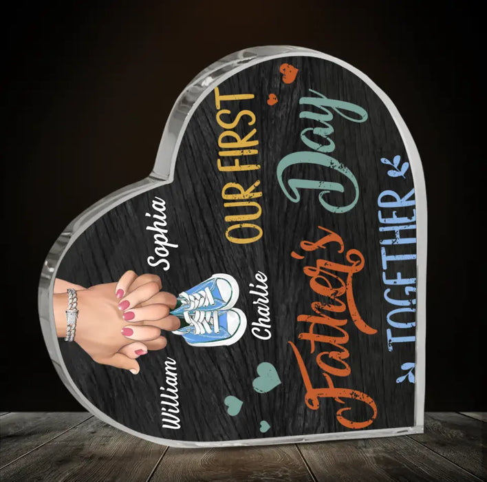 Personalized First Father's Day Acrylic Plaque - Best Gift Idea For Mother's Day/Father's Day - Our First Father's Day Together