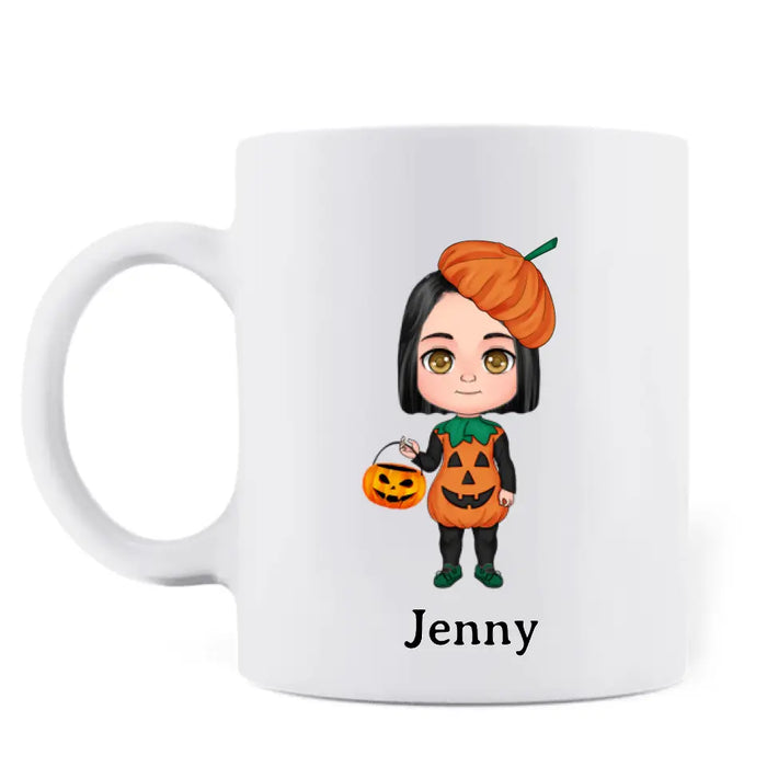 Personalized Halloween Kids Mug - Up to 10 Kids - Halloween Gift Idea For Grandma/Granpa - Reason Why I Love Being A Grandma