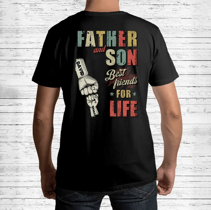 Personalized Father Shirt/Hoodie - Up to 5 Children - Father's Day Gift Idea from Sons/Daughters - Father And Son/Daughter Best Friends For Life