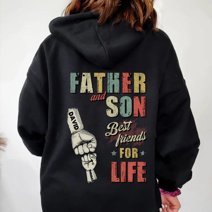 Personalized Father Shirt/Hoodie - Up to 5 Children - Father's Day Gift Idea from Sons/Daughters - Father And Son/Daughter Best Friends For Life