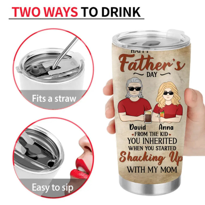 Personalized Stepdaughter Tumbler - Father's Day Gift Idea For Stepdad - I Don't Have A Stepdaughter I Have A Freaking Awesome Daughter