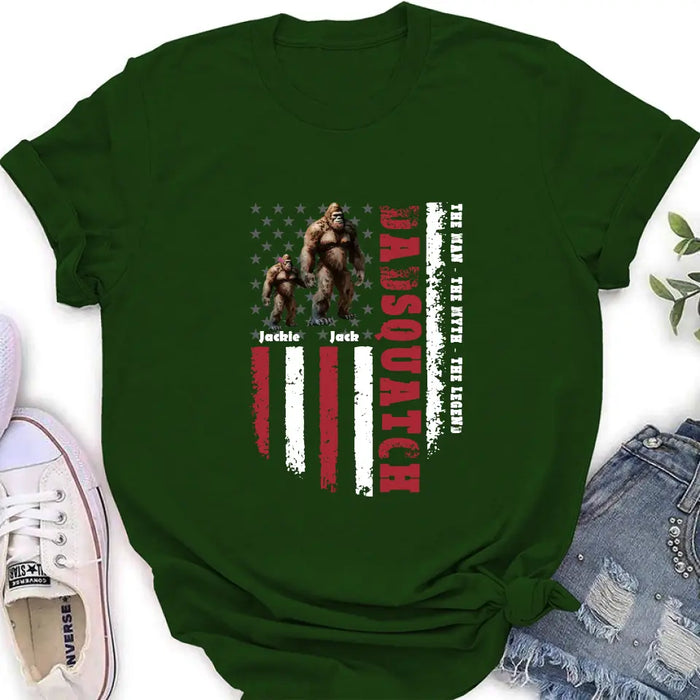 Personalized Dadsquatch Shirt/Hoodie - Gift Idea For Father's Day - Up to 6 Kids - Dadsquatch The Man - The Myth - The Legend