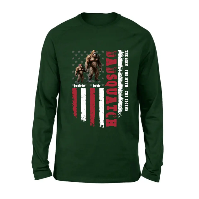 Personalized Dadsquatch Shirt/Hoodie - Gift Idea For Father's Day - Up to 6 Kids - Dadsquatch The Man - The Myth - The Legend