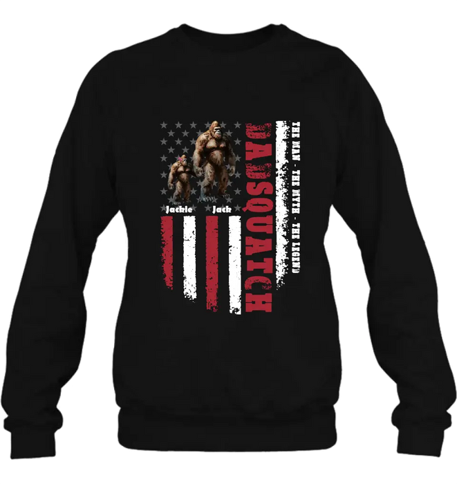 Personalized Dadsquatch Shirt/Hoodie - Gift Idea For Father's Day - Up to 6 Kids - Dadsquatch The Man - The Myth - The Legend