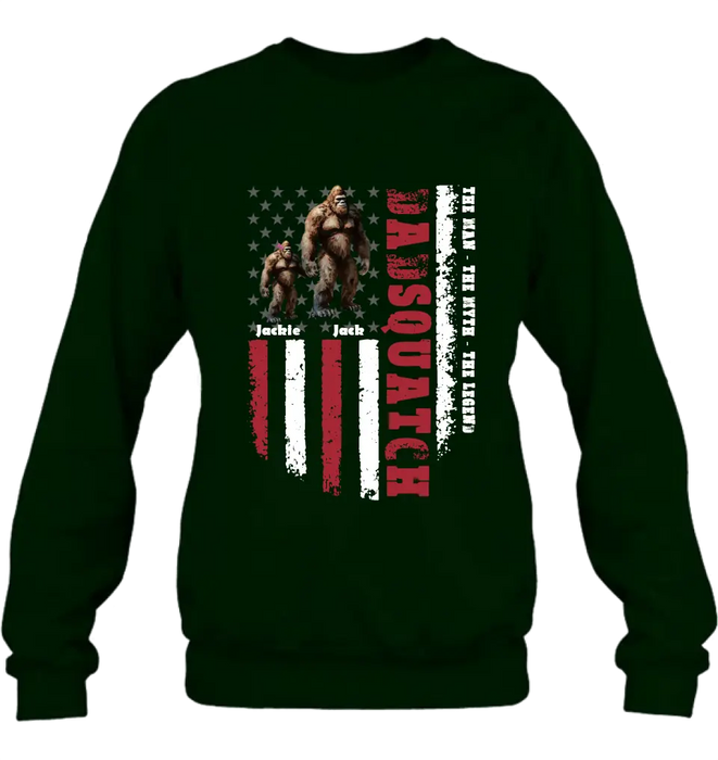 Personalized Dadsquatch Shirt/Hoodie - Gift Idea For Father's Day - Up to 6 Kids - Dadsquatch The Man - The Myth - The Legend