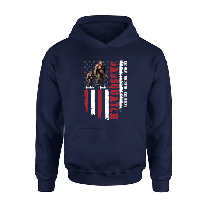 Personalized Dadsquatch Shirt/Hoodie - Gift Idea For Father's Day - Up to 6 Kids - Dadsquatch The Man - The Myth - The Legend