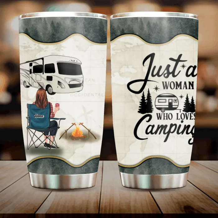 Personalized Camping Tumbler - Up to 4 Pets - Best Gift For Dog Lovers/Cat Lovers - Let's Sit By The Campfire & Watch People Park Their Campers