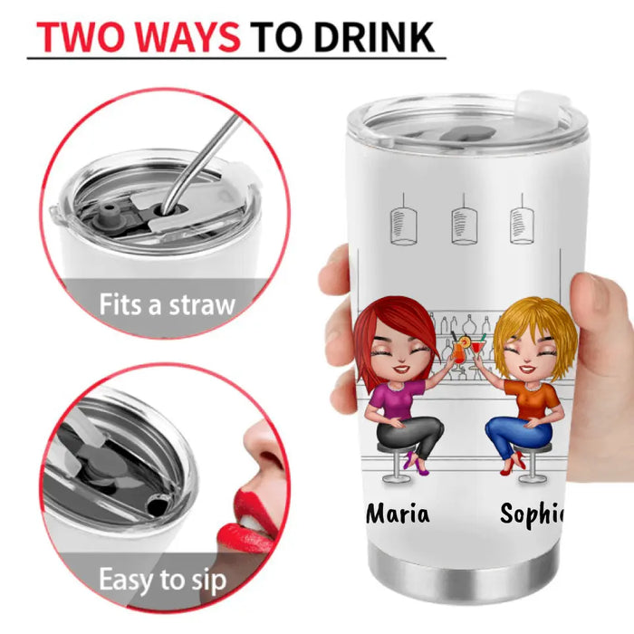 Personalized BFF Tumbler - Best Gift For Friends - We Go Together Like Drunk And Disorderly