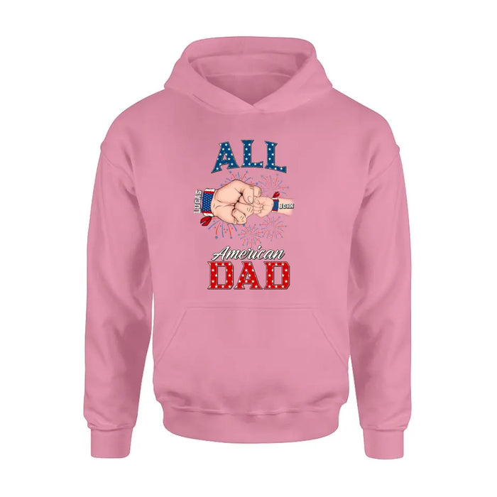 Personalized Dad T-Shirt/Hoodie/Sweatshirt - Gift Idea For Dad - All American Dad