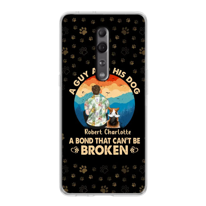Personalized Dog Dad Phone Case - Father's Day Gift Idea for Dad/Dog Lovers - Up to 4 Dogs - A Guy And His Dog A Bond That Can't Be Broken - Cases For Oppo/Xiaomi/Huawei