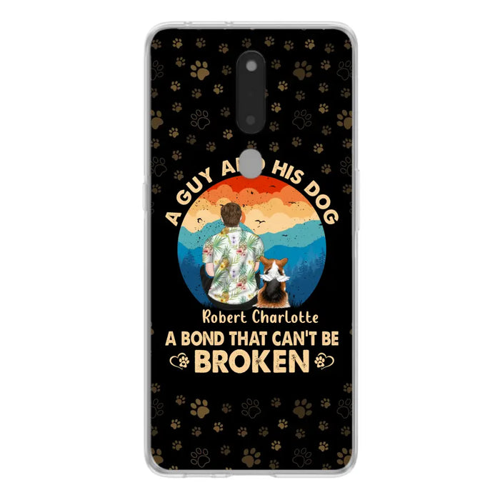 Personalized Dog Dad Phone Case - Father's Day Gift Idea for Dad/Dog Lovers - Up to 4 Dogs - A Guy And His Dog A Bond That Can't Be Broken - Cases For Oppo/Xiaomi/Huawei