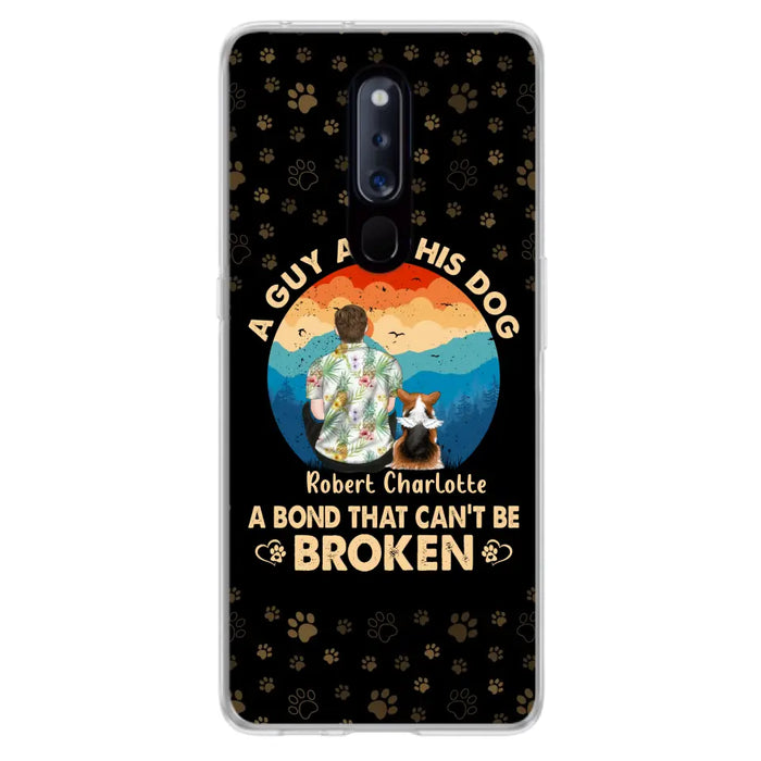 Personalized Dog Dad Phone Case - Father's Day Gift Idea for Dad/Dog Lovers - Up to 4 Dogs - A Guy And His Dog A Bond That Can't Be Broken - Cases For Oppo/Xiaomi/Huawei