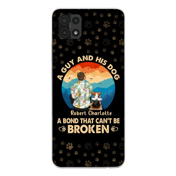 Personalized Dog Dad Phone Case - Father's Day Gift Idea for Dad/Dog Lovers - Up to 4 Dogs - A Guy And His Dog A Bond That Can't Be Broken - Cases For Oppo/Xiaomi/Huawei