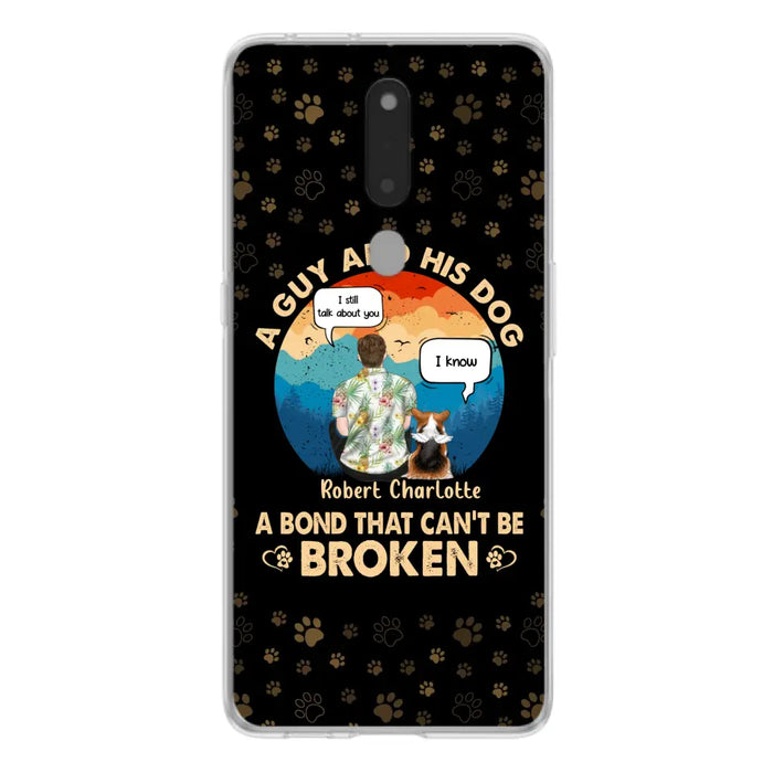 Personalized Dog Dad Phone Case - Gift Idea for Dad/Dog Lovers - Up to 4 Dogs - A Guy And His Dog A Bond That Can't Be Broken - Cases For Oppo/Huawei/Xiaomi