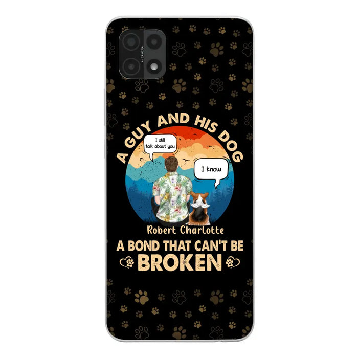 Personalized Dog Dad Phone Case - Gift Idea for Dad/Dog Lovers - Up to 4 Dogs - A Guy And His Dog A Bond That Can't Be Broken - Cases For Oppo/Huawei/Xiaomi