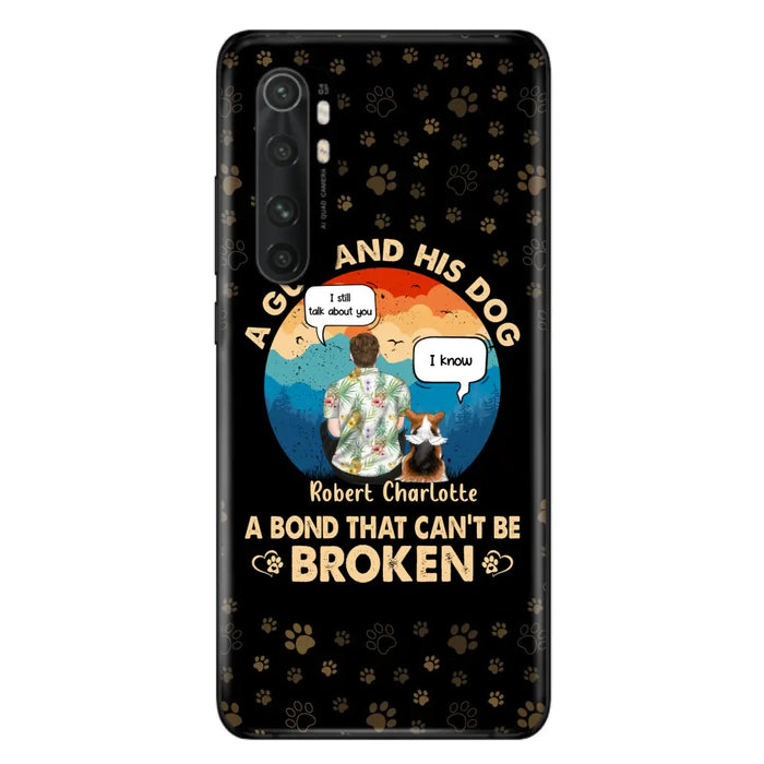 Personalized Dog Dad Phone Case - Gift Idea for Dad/Dog Lovers - Up to 4 Dogs - A Guy And His Dog A Bond That Can't Be Broken - Cases For Oppo/Huawei/Xiaomi