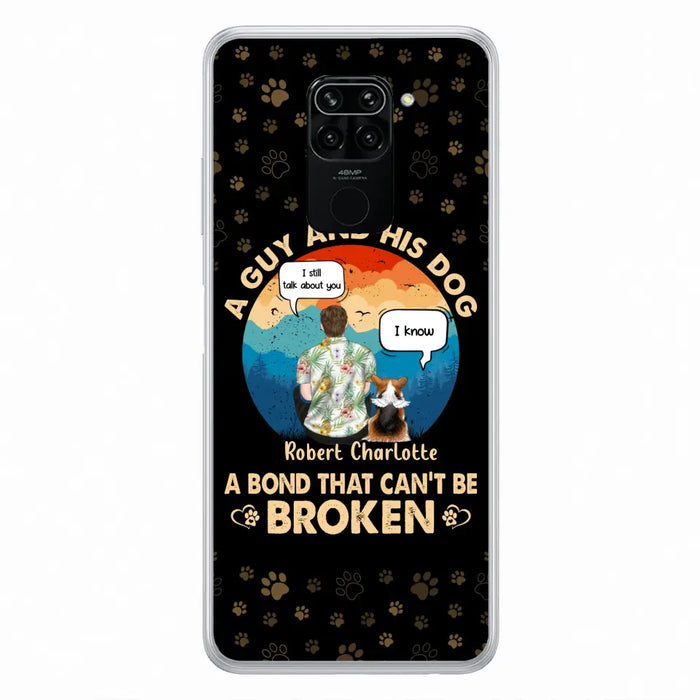 Personalized Dog Dad Phone Case - Gift Idea for Dad/Dog Lovers - Up to 4 Dogs - A Guy And His Dog A Bond That Can't Be Broken - Cases For Oppo/Huawei/Xiaomi