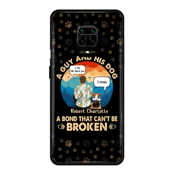 Personalized Dog Dad Phone Case - Gift Idea for Dad/Dog Lovers - Up to 4 Dogs - A Guy And His Dog A Bond That Can't Be Broken - Cases For Oppo/Huawei/Xiaomi