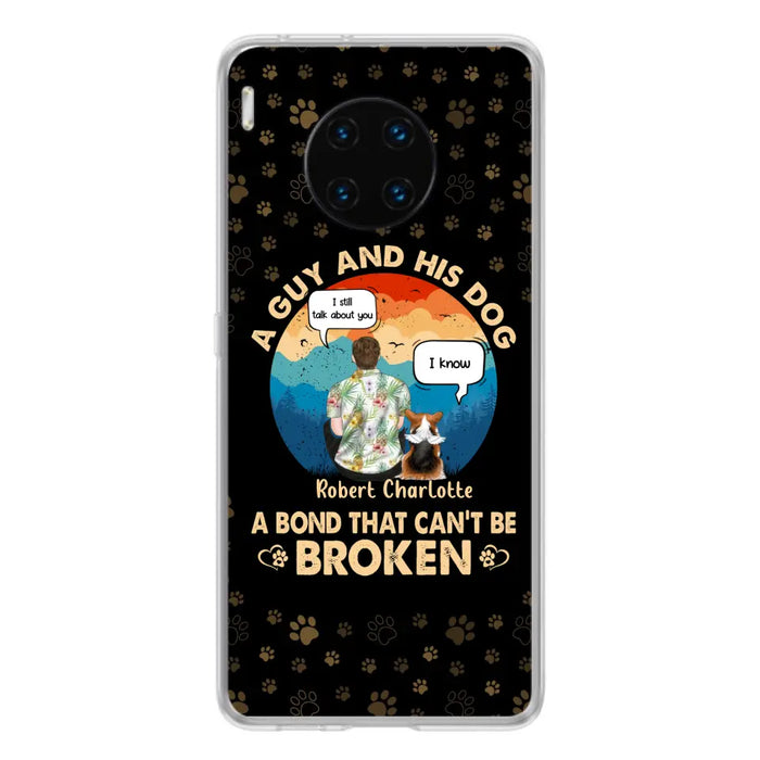 Personalized Dog Dad Phone Case - Gift Idea for Dad/Dog Lovers - Up to 4 Dogs - A Guy And His Dog A Bond That Can't Be Broken - Cases For Oppo/Huawei/Xiaomi