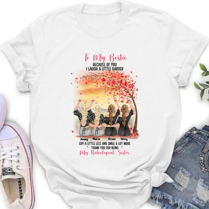 Personalized Friends Shirt/Hoodie - Up to 4 Friends - Gift Idea For Friends/Sisters/Besties - To My Bestie