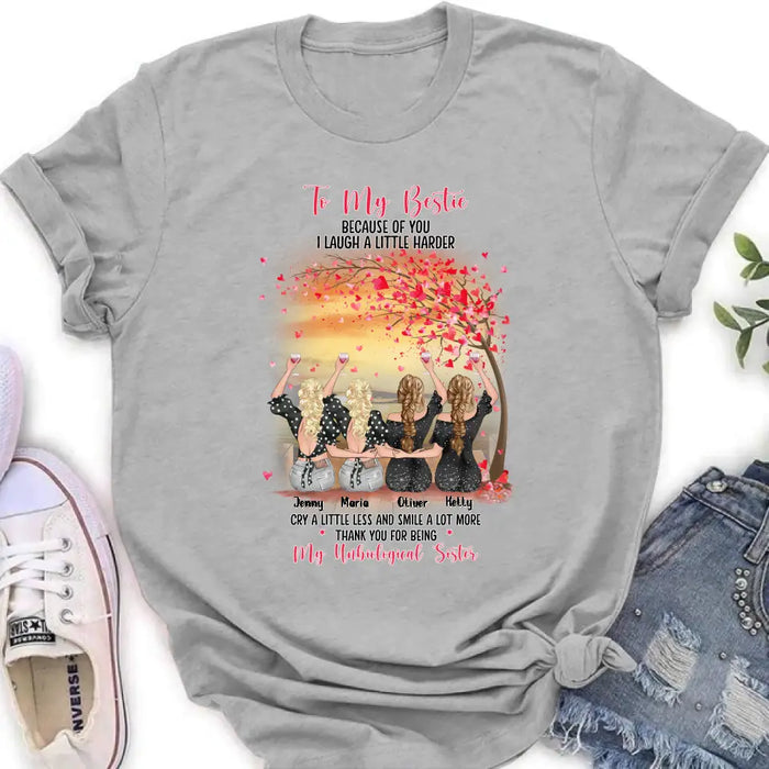 Personalized Friends Shirt/Hoodie - Up to 4 Friends - Gift Idea For Friends/Sisters/Besties - To My Bestie