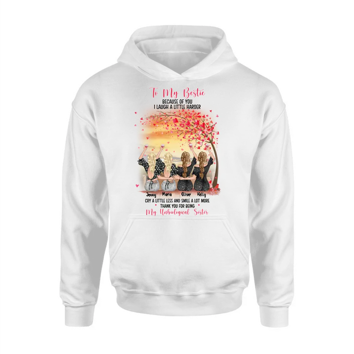Personalized Friends Shirt/Hoodie - Up to 4 Friends - Gift Idea For Friends/Sisters/Besties - To My Bestie