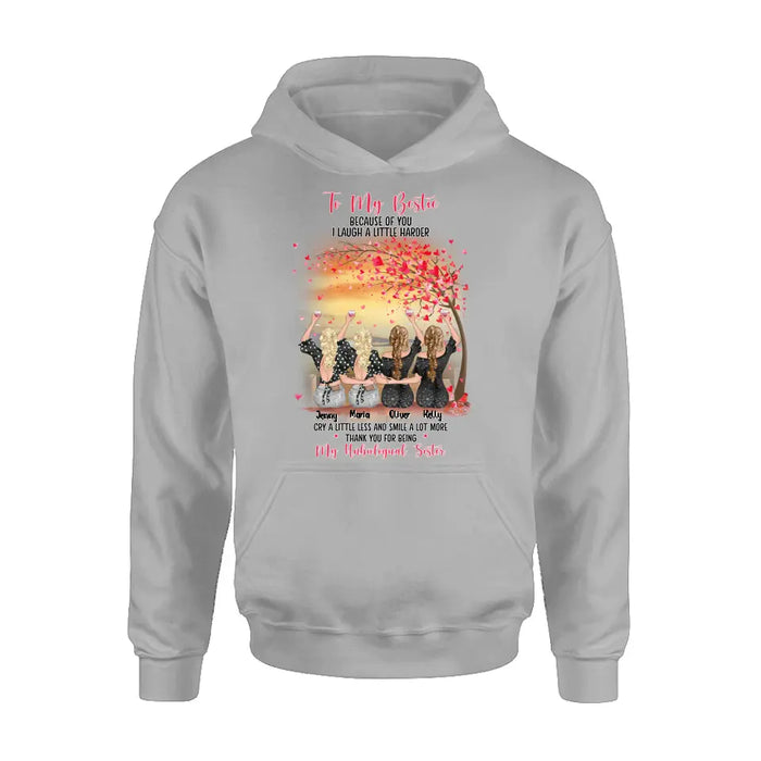 Personalized Friends Shirt/Hoodie - Up to 4 Friends - Gift Idea For Friends/Sisters/Besties - To My Bestie