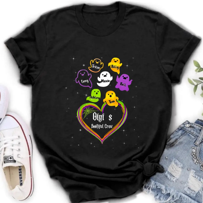 Personalized Gigi's Bootiful Crew T-shirt/Sleeve/Sweatshirt/Hoodie - Halloween gift for Grandma - Up to 7 Grandkids