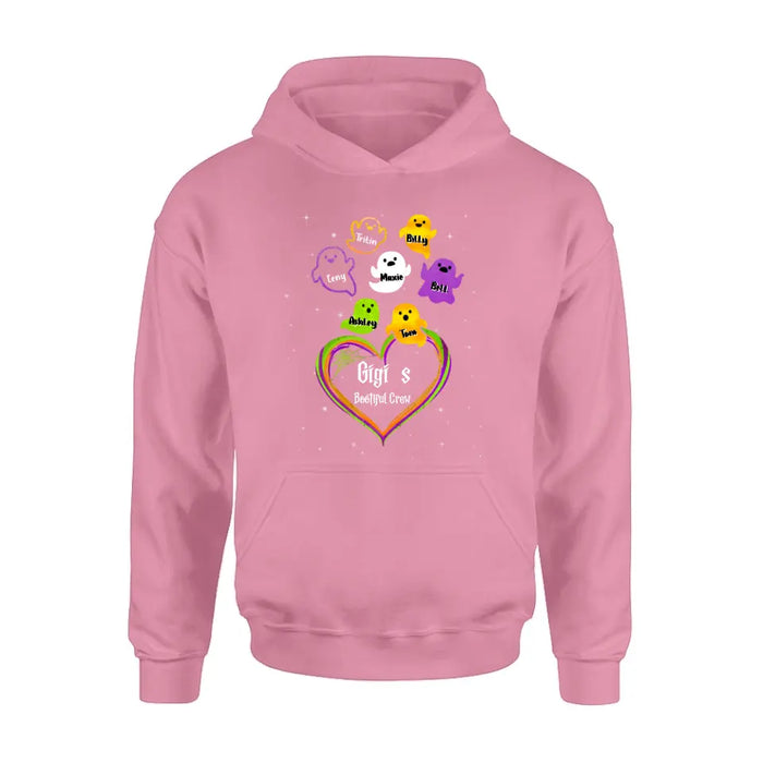 Personalized Gigi's Bootiful Crew T-shirt/Sleeve/Sweatshirt/Hoodie - Halloween gift for Grandma - Up to 7 Grandkids