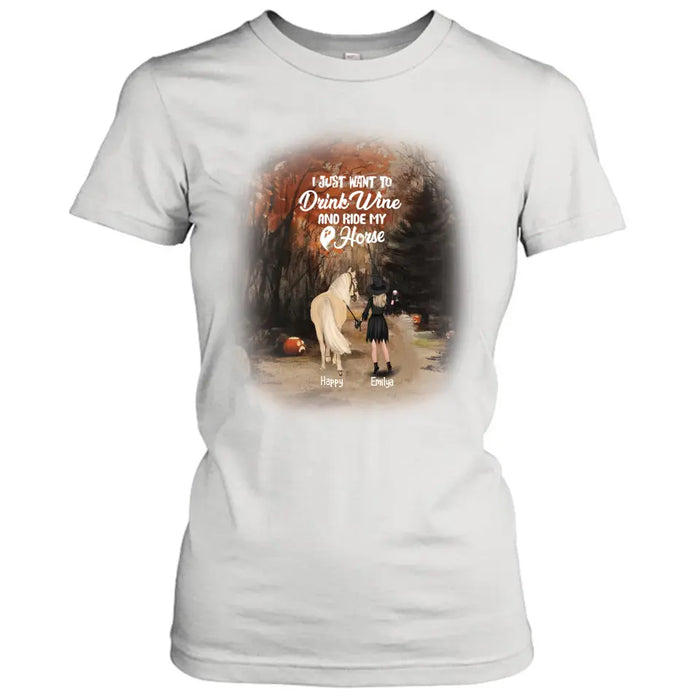 Personalized Horse Witch T-Shirt/Pullover Hoodie - Girl With Horse - EQRIYV