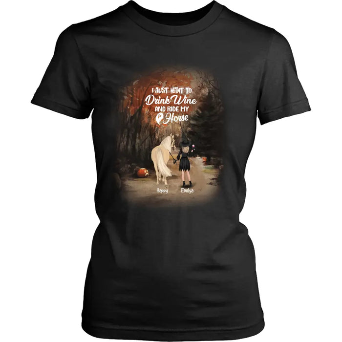 Personalized Horse Witch T-Shirt/Pullover Hoodie - Girl With Horse - EQRIYV