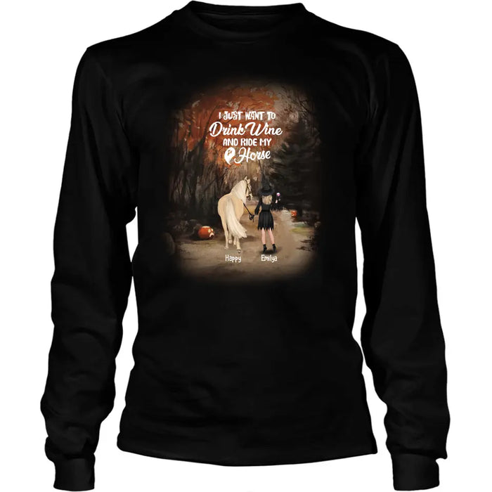 Personalized Horse Witch T-Shirt/Pullover Hoodie - Girl With Horse - EQRIYV