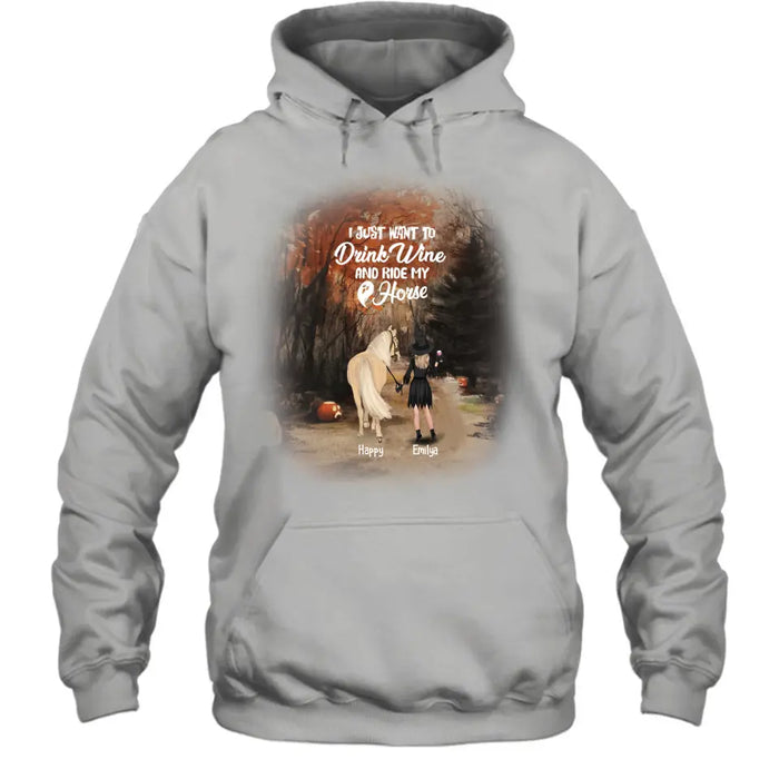 Personalized Horse Witch T-Shirt/Pullover Hoodie - Girl With Horse - EQRIYV