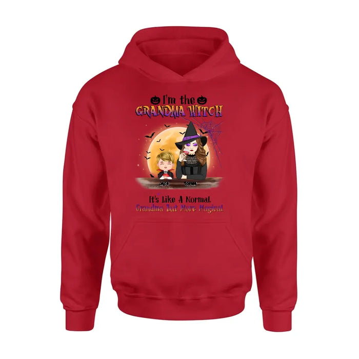 Personalized Grandma Witch Shirt - Gift Idea For Halloween - Up to 5 Kids - I'm Grandma Witch