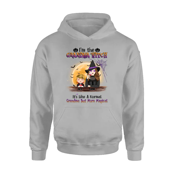 Personalized Grandma Witch Shirt - Gift Idea For Halloween - Up to 5 Kids - I'm Grandma Witch
