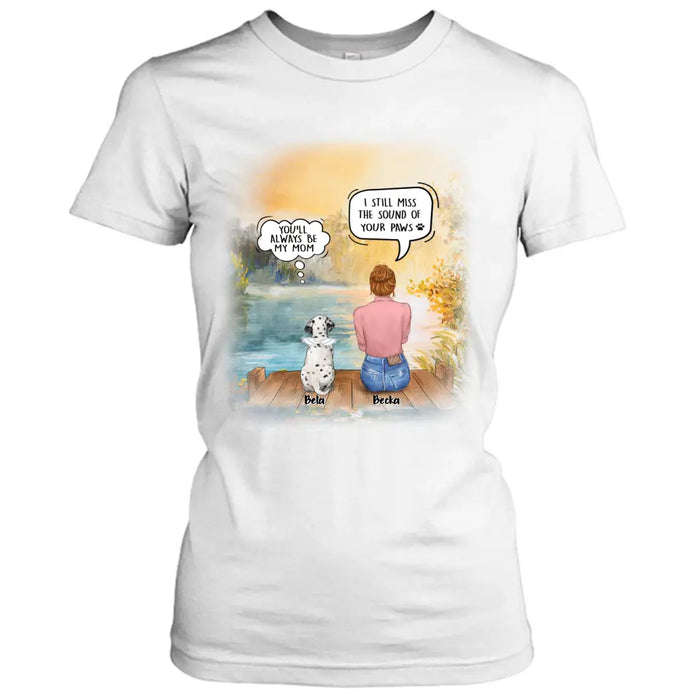 Personalized Memorial Pet Mom T-Shirt/Hoodie - Woman With Up to 5 Pets - Best Gift For Pet Lover - It's So Hard To Say Goodbye
