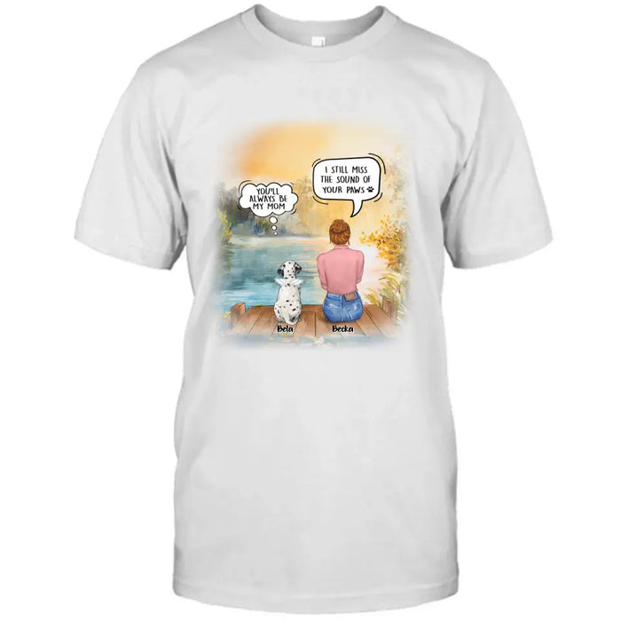 Personalized Memorial Pet Mom T-Shirt/Hoodie - Woman With Up to 5 Pets - Best Gift For Pet Lover - It's So Hard To Say Goodbye