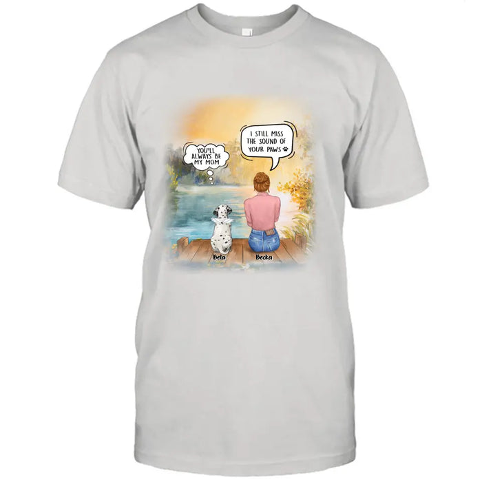 Personalized Memorial Pet Mom T-Shirt/Hoodie - Woman With Up to 5 Pets - Best Gift For Pet Lover - It's So Hard To Say Goodbye