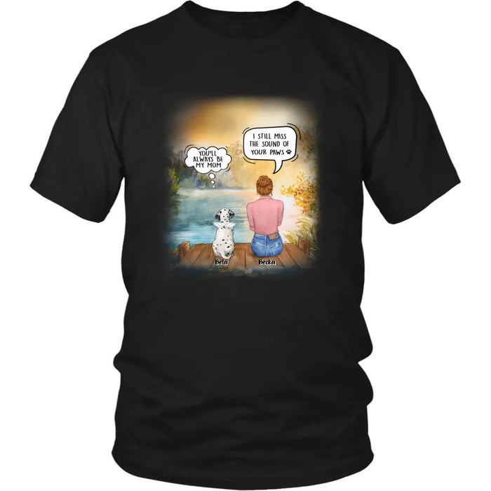 Personalized Memorial Pet Mom T-Shirt/Hoodie - Woman With Up to 5 Pets - Best Gift For Pet Lover - It's So Hard To Say Goodbye