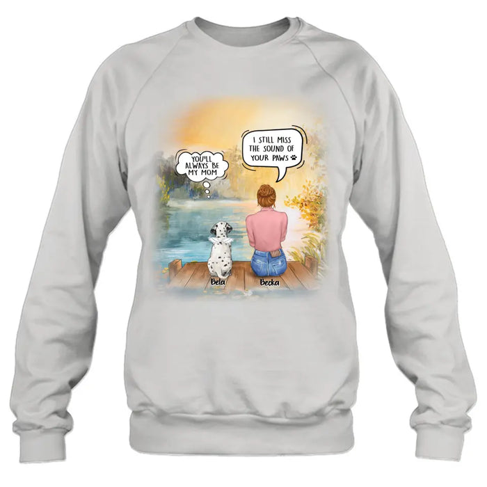 Personalized Memorial Pet Mom T-Shirt/Hoodie - Woman With Up to 5 Pets - Best Gift For Pet Lover - It's So Hard To Say Goodbye