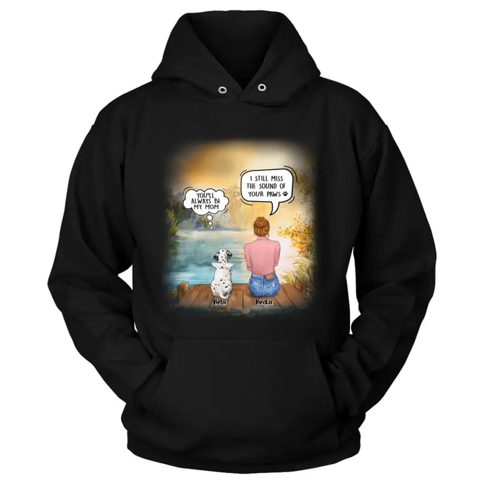Personalized Memorial Pet Mom T-Shirt/Hoodie - Woman With Up to 5 Pets - Best Gift For Pet Lover - It's So Hard To Say Goodbye