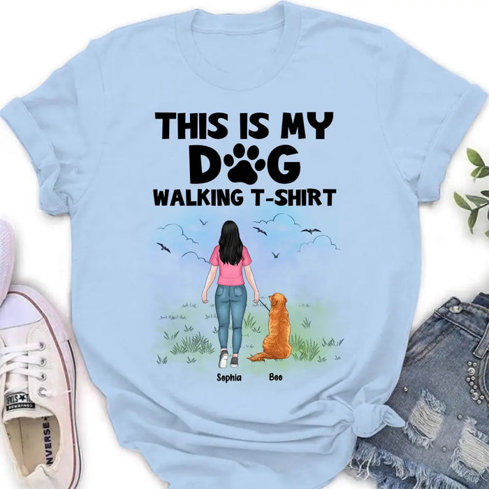Personalized Dog Shirt/Hoodie - Up to 4 Dogs - Gift Idea For Dog Lovers - This Is My Dog Walking T-Shirt