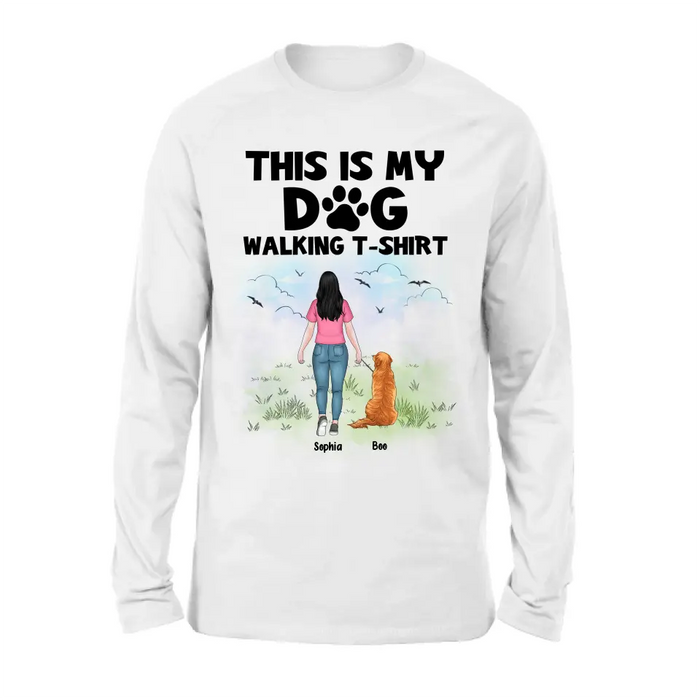 Personalized Dog Shirt/Hoodie - Up to 4 Dogs - Gift Idea For Dog Lovers - This Is My Dog Walking T-Shirt