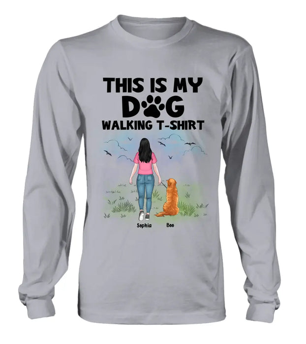 Personalized Dog Shirt/Hoodie - Up to 4 Dogs - Gift Idea For Dog Lovers - This Is My Dog Walking T-Shirt