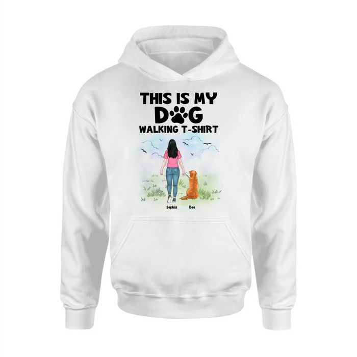 Personalized Dog Shirt/Hoodie - Up to 4 Dogs - Gift Idea For Dog Lovers - This Is My Dog Walking T-Shirt