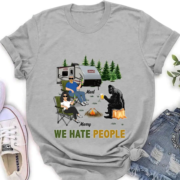 Personalized Camping Shirt/Hoodie - Gift Idea For Camping Lover - We Hate People