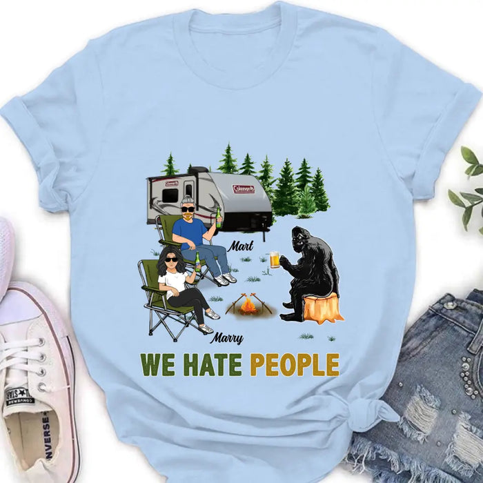 Personalized Camping Shirt/Hoodie - Gift Idea For Camping Lover - We Hate People