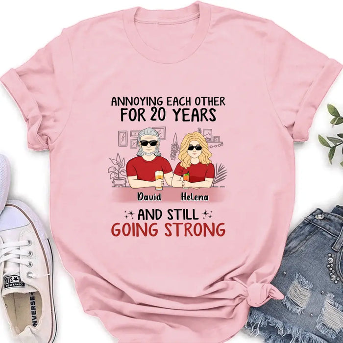Personalized Couple Shirt/Hoodie - Best Gift Idea For Couple/Husband/Father's Day - Annoying Each Other For 20 Years And Still Going Strong