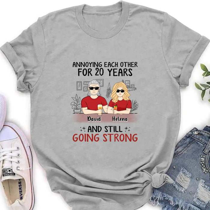 Personalized Couple Shirt/Hoodie - Best Gift Idea For Couple/Husband/Father's Day - Annoying Each Other For 20 Years And Still Going Strong