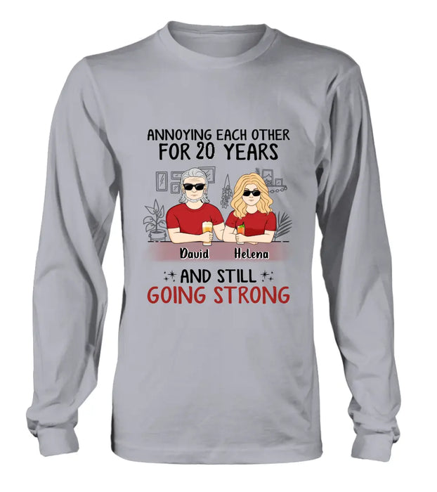 Personalized Couple Shirt/Hoodie - Best Gift Idea For Couple/Husband/Father's Day - Annoying Each Other For 20 Years And Still Going Strong